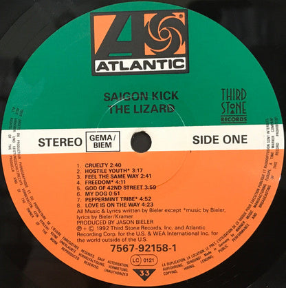 Saigon Kick The Lizard - VINYL LP, ORIGINAL 1992 ISSUE