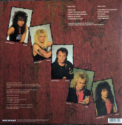 Paul Di'Anno's Battlezone Children Of Madness - RED COLOURED VINYL LP