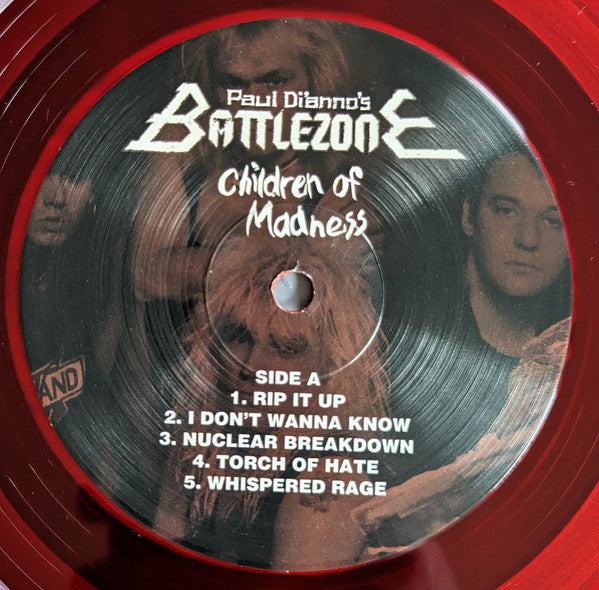 Paul Di'Anno's Battlezone Children Of Madness - RED COLOURED VINYL LP