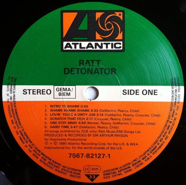 Ratt Detonator - VINYL LP,  ORIGINAL 1990 ISSUE