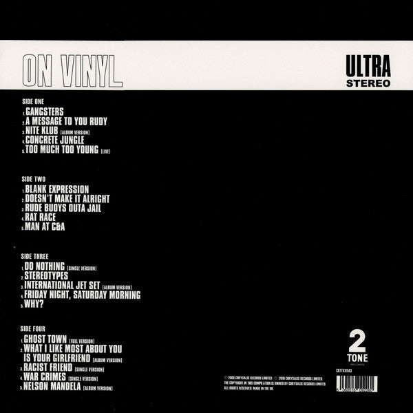 The Specials The Best Of The Specials - 2 x VINYL LP SET