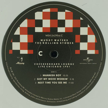 Muddy Waters & The Rolling Stones Checkerboard Lounge : Live Chicago 1981 - 2 x RED / WHITE COLOURED VINYL LP SET