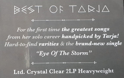 Tarja Turunen Best Of Tarja : Living The Dream - 2 x CLEAR COLOURED VINYL LP SET