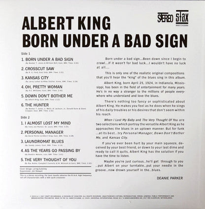 Albert King Born Under A Bad Sign - 180 GRAM VINYL LP