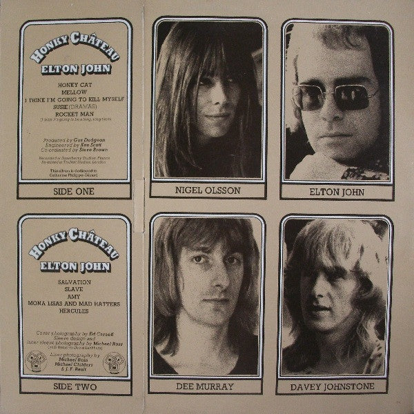 Elton John Honky Château - ORIGINAL VINYL LP