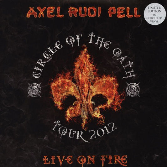 Axel Rudi Pell Live On Fire (Circle Of The Oath Tour 2012) - 3 x YELLOW / ORANGE / RED COLOURED VINYL LP SET