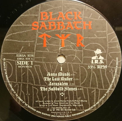 Black Sabbath Tyr - ORIGINAL 1990 ISSUE VINYL LP