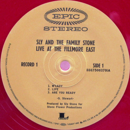 Sly And The Family Stone Live At The Fillmore East - 2 x RED / GREEN COLOURED VINYL LP