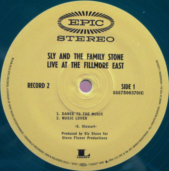 Sly And The Family Stone Live At The Fillmore East - 2 x RED / GREEN COLOURED VINYL LP