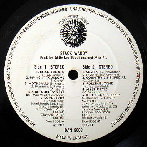 Stack Waddy Stack Waddy - VINYL LP, ORIGINAL 1971 ISSUE