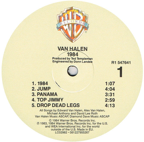 Van Halen 1984 - 180 GRAM VINYL LP