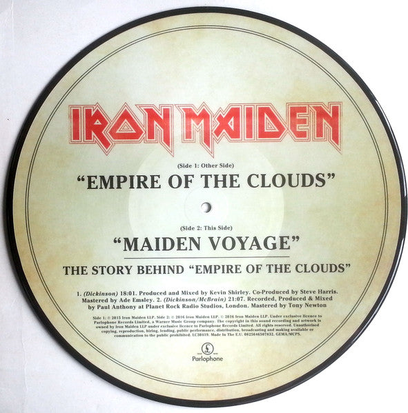 Iron Maiden Empire Of The Clouds - PICTURE DISC VINYL LP RSD 2016 ISSUE