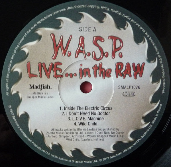 W.A.S.P. Live ..In The Raw - 2 x VINYL LP SET