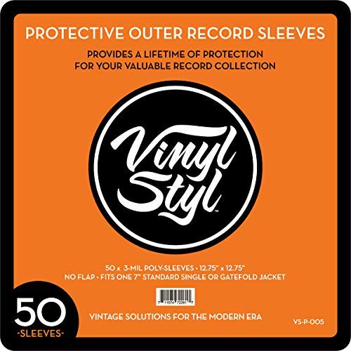 Protective Outer Record Sleeves - 50 Count | Retro Vinyl Club