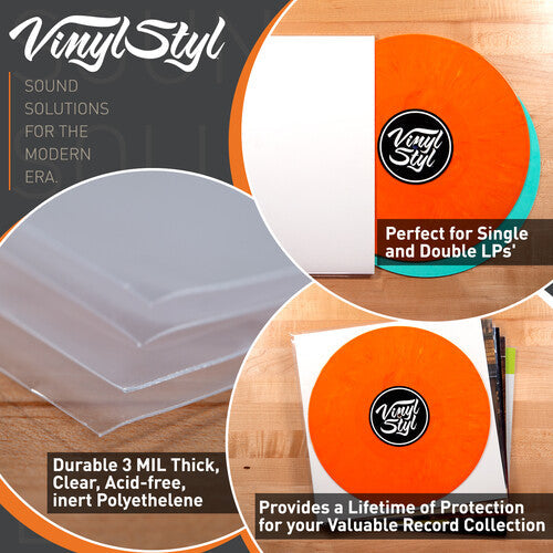 Protective Outer Record Sleeves - 50 Count | Retro Vinyl Club