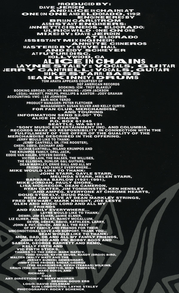 Alice In Chains Dirt Columbia, Legacy, Velvet Hammer 2xLP, Album, RE, RM, 30t   Retro Vinyl Club