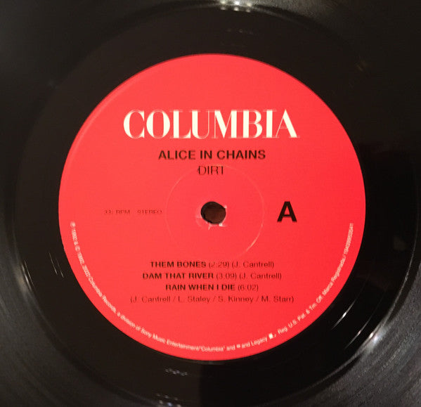 Alice In Chains Dirt Columbia, Legacy, Velvet Hammer 2xLP, Album, RE, RM, 30t   Retro Vinyl Club