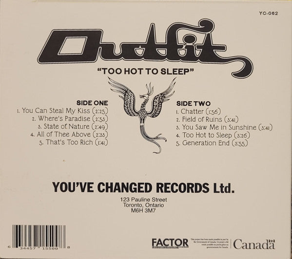 Too Hot To Sleep (CD) |   Retro Vinyl Club