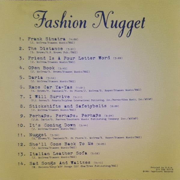 Fashion Nugget (CD) | Near Mint (NM) Near Mint (NM) Retro Vinyl Club