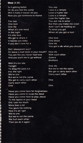 Achtung Baby (CASSETTE) | Very Good Plus (VG+) Excellent (EX) Retro Vinyl Club