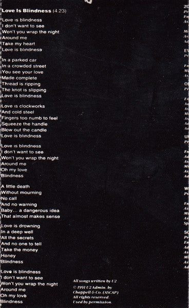 Achtung Baby (CASSETTE) | Very Good Plus (VG+) Excellent (EX) Retro Vinyl Club