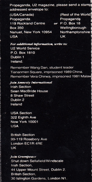 Achtung Baby (CASSETTE) | Very Good Plus (VG+) Excellent (EX) Retro Vinyl Club