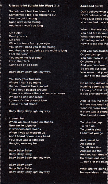 Achtung Baby (CASSETTE) | Very Good Plus (VG+) Excellent (EX) Retro Vinyl Club