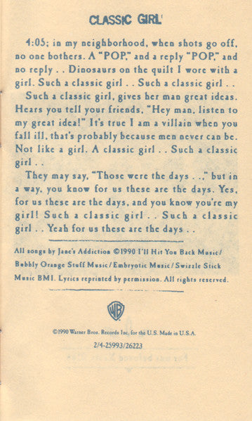 Ritual De Lo Habitual (CASSETTE) | Very Good Plus (VG+) Excellent (EX) Retro Vinyl Club