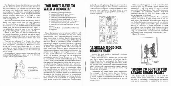 Mother Earth's Plantasia |   Retro Vinyl Club