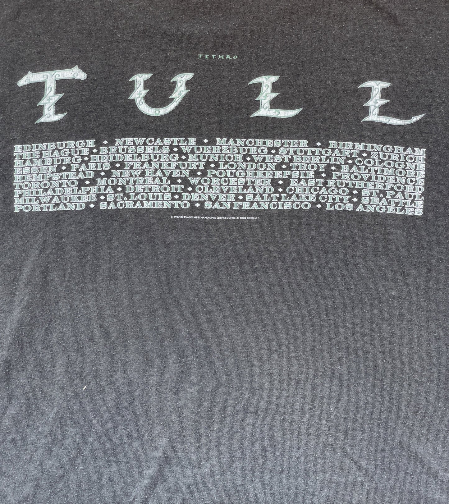 1987 Tour | Men's Black 50/50 XL Short Sleeve T-Shirt | Retro Vinyl Club