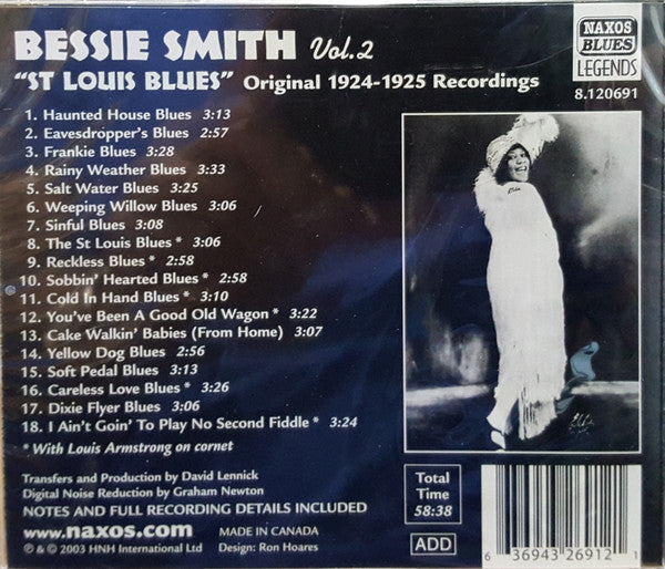 Bessie Smith Vol. 2 'St. Louis Blues': Original Recordings 1924-1925 (CD) |   Retro Vinyl Club