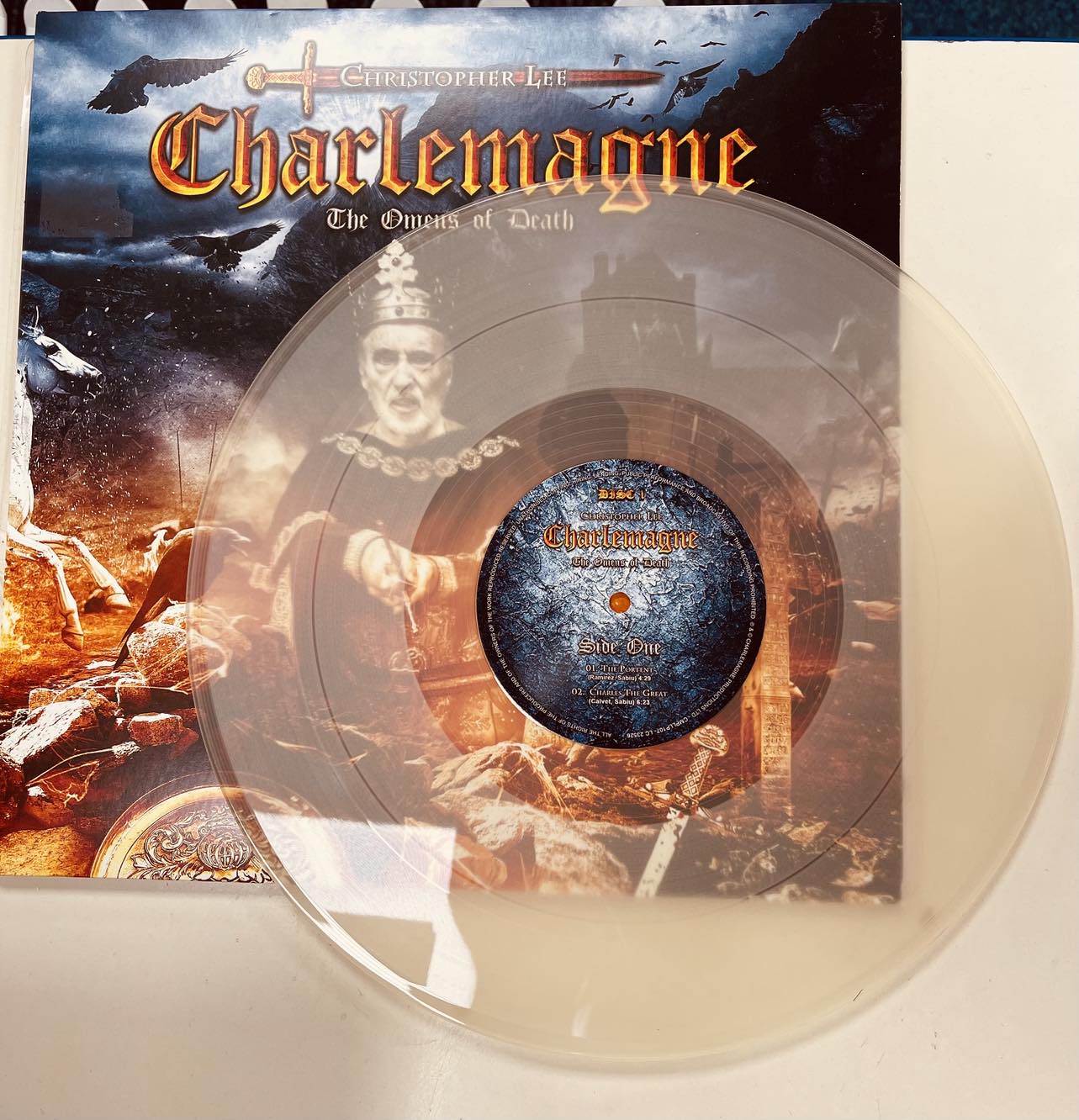 Christopher Lee Charlemagne: The Omens Of Death - 2 x CLEAR VINYL LP SET
