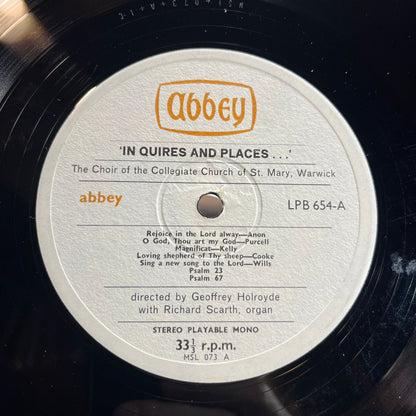 'In Quires And Places...' (VINYL) | Excellent+ (EX+) Near Mint- (NM-) Retro Vinyl Club