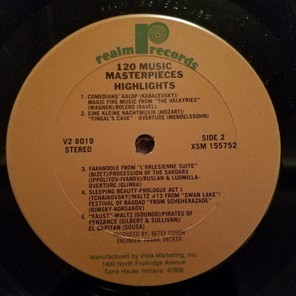 120 Music Masterpieces Highlights Vol. 2 (2xVINYL) | Near Mint- (NM-) Excellent+ (EX+) Retro Vinyl Club