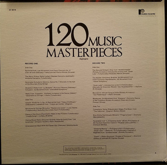 120 Music Masterpieces Highlights Vol. 2 (2xVINYL) | Near Mint- (NM-) Excellent+ (EX+) Retro Vinyl Club
