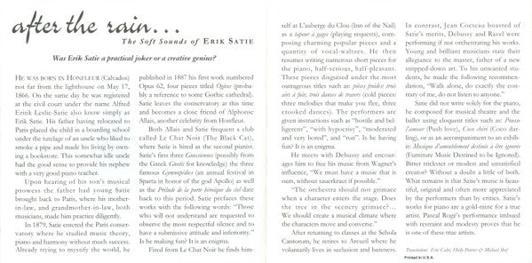 After The Rain... The Soft Sounds Of Erik Satie (CD) | Near Mint (NM) Near Mint (NM) Retro Vinyl Club