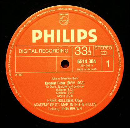 3 Oboe Concertos / 3 Oboenkonzerte (BWV 1053, 1055, 1059) | Near Mint (NM) Near Mint (NM) Retro Vinyl Club