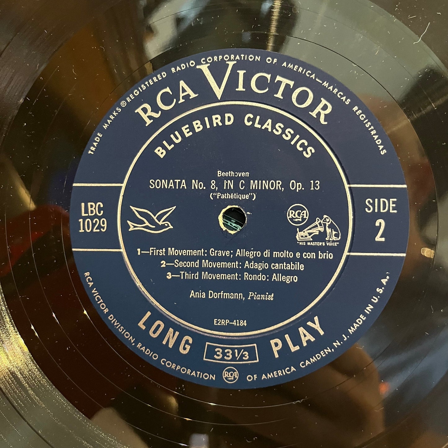 "Moonlight" And Pathétique" Sonatas | Near Mint (NM) Excellent (EX) Retro Vinyl Club