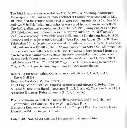 1812 Festival Overture, Op. 49 - Capriccio Italien - Wellington's Victory (CD) | Near Mint (NM) Near Mint (NM) Retro Vinyl Club