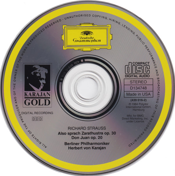 Also Sprach Zarathustra = Ainsi Parlait Zarathoustra • Don Juan (CD) | Near Mint (NM) Near Mint (NM) Retro Vinyl Club