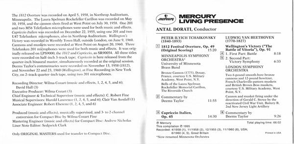 1812 Festival Overture, Op. 49 - Capriccio Italien - Wellington's Victory (CD) | Near Mint (NM) Near Mint (NM) Retro Vinyl Club