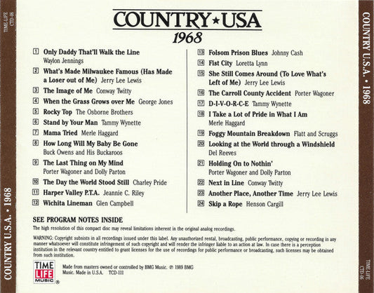 Country USA 1968 (CD) |   Retro Vinyl Club