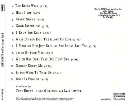 Lyle Lovett And His Large Band (CD) |   Retro Vinyl Club