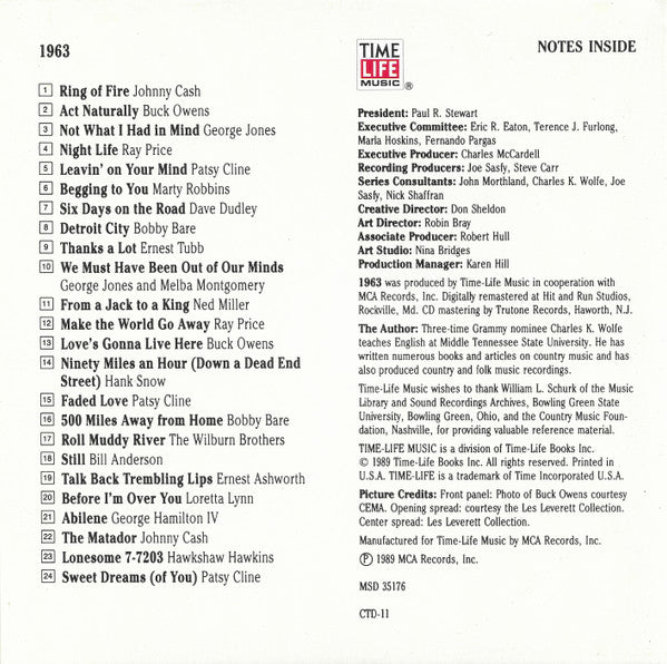 Country USA 1963 (CD) | Near Mint (NM) Near Mint (NM) Retro Vinyl Club