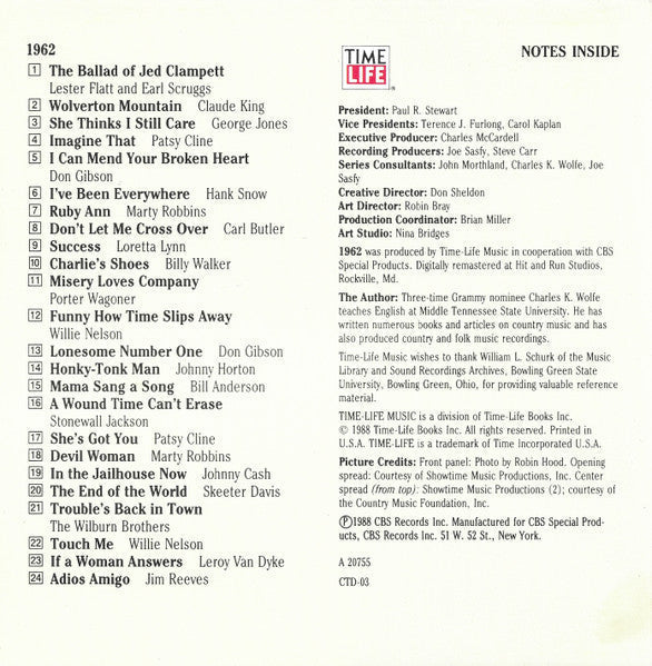 Country USA 1962 (CD) | Near Mint (NM) Near Mint (NM) Retro Vinyl Club