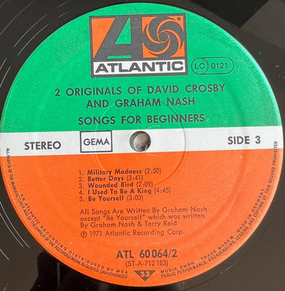 2 Originals Of David Crosby & Graham Nash | Near Mint (NM) Near Mint (NM) Retro Vinyl Club