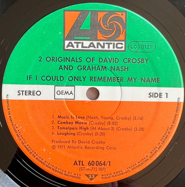 2 Originals Of David Crosby & Graham Nash | Near Mint (NM) Near Mint (NM) Retro Vinyl Club