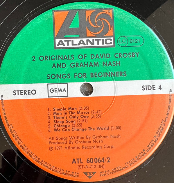2 Originals Of David Crosby & Graham Nash | Near Mint (NM) Near Mint (NM) Retro Vinyl Club