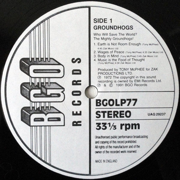 Groundhogs Who Will Save The World? The Mighty Groundhogs! -  VINYL LP in GATEFOLD