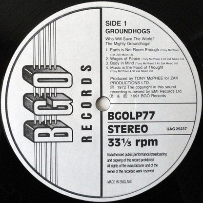 Groundhogs Who Will Save The World? The Mighty Groundhogs! -  VINYL LP in GATEFOLD